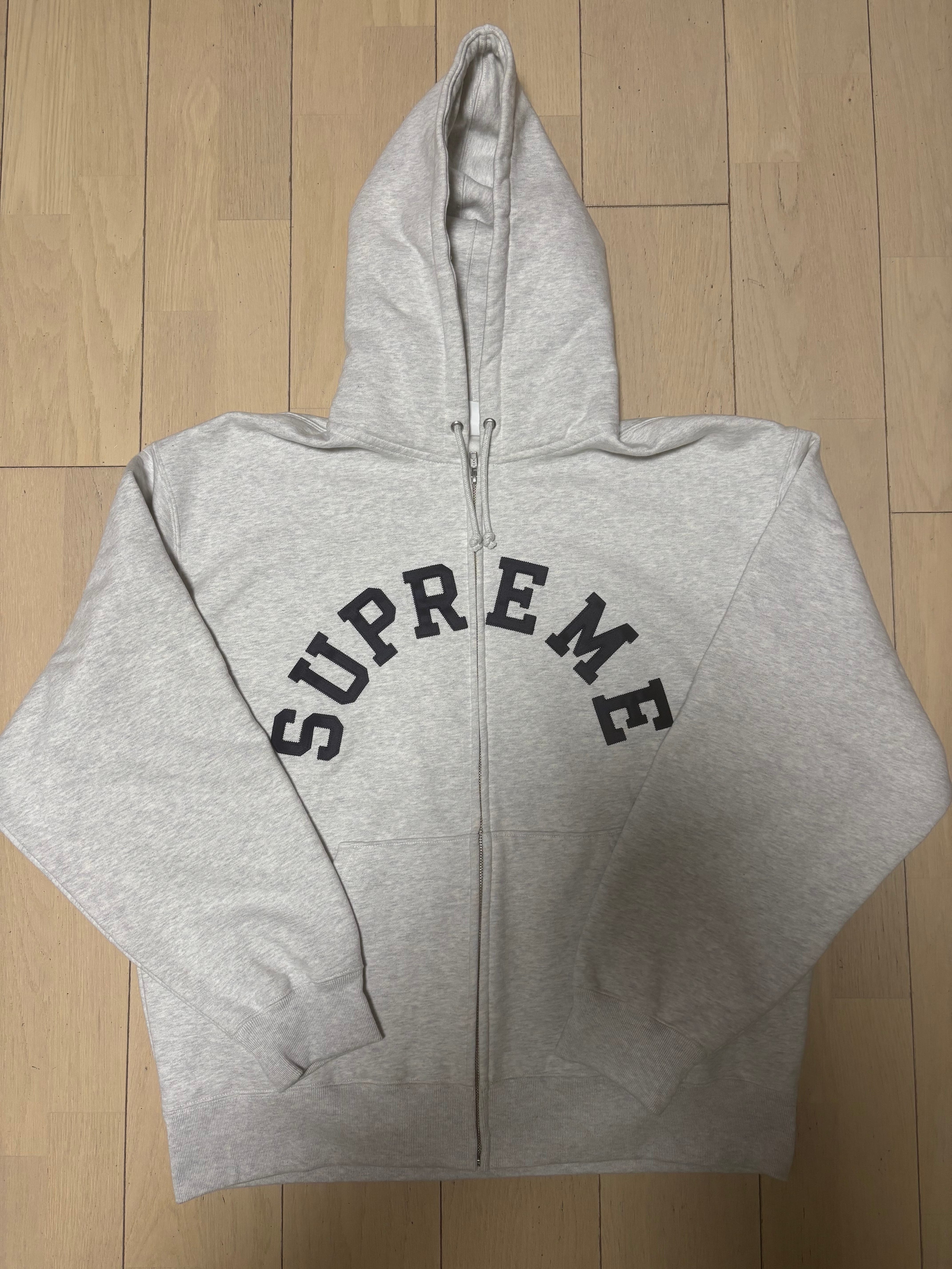 Supreme x Champion Zip Up Hooded Sweatshirt "Ash Grey"