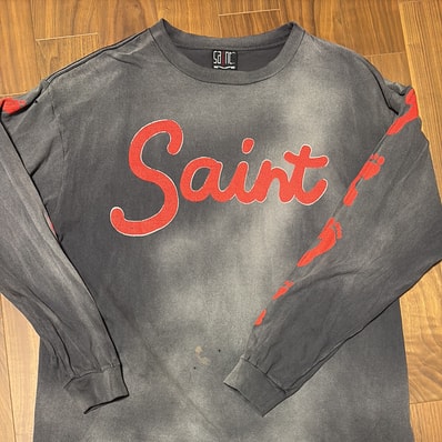 Saint Mxxxxxx LS Tee Foot Print "Black"
