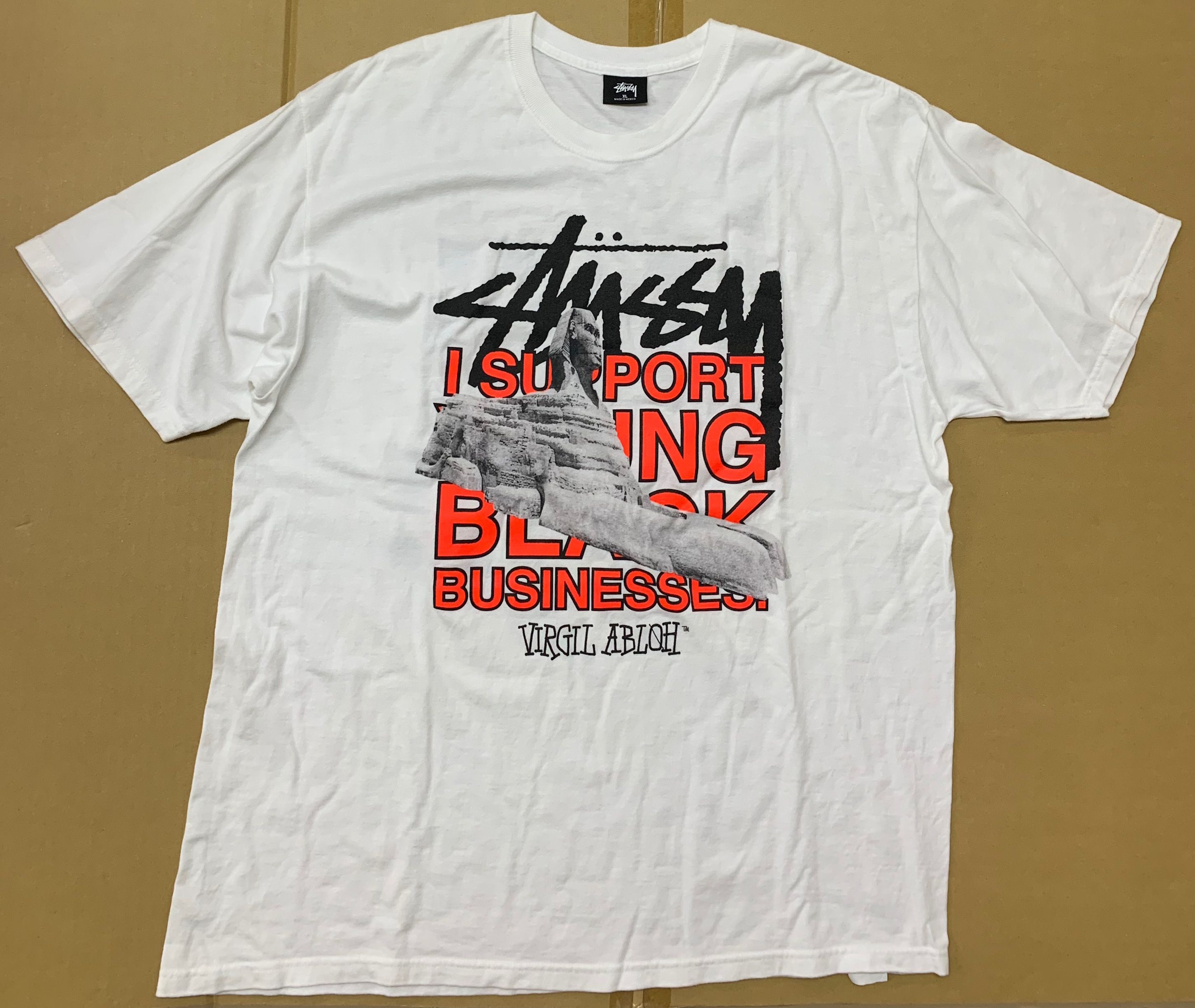 Stussy x Virgil Abloh World Tour Collection T-Shirt "White"