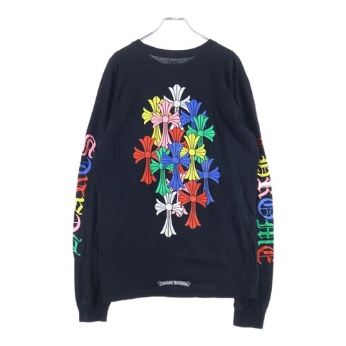 Chrome Hearts Multi Color Cemetery Cross L/S T-Shirt "Black"