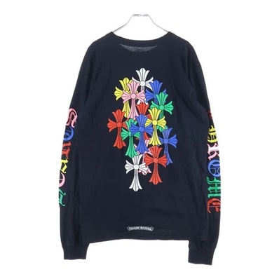 Chrome Hearts Multi Color Cemetery Cross L/S T-Shirt "Black"