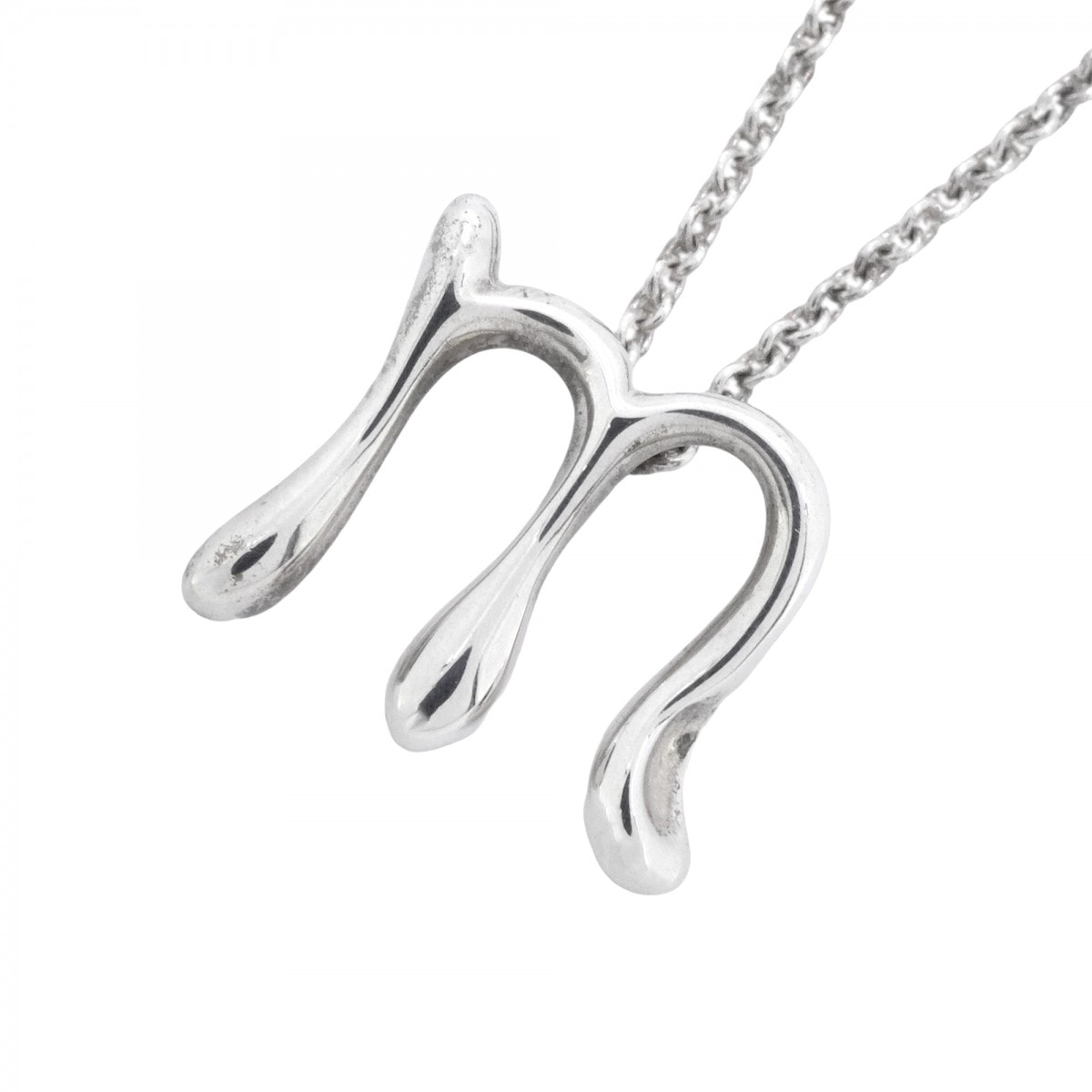 【6jdb0458】ティファニー ネックレス イニシャル m シルバー925【中古】レディース