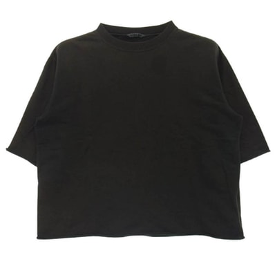 AURALEE オーラリー Tシャツ A7SP04NU カットオフ 半袖 カットソー Tシャツ ダークグレー系 1【中古】