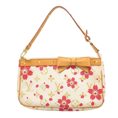 ★SALE【6db0947】ルイヴィトン ポーチ モノグラム・チェリーブロッサム ポシェットアクセソワール M92008 シェール【中古】レディース