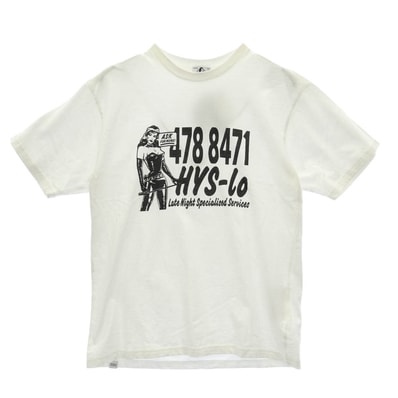 HYSTERIC GLAMOUR ヒステリックグラマー Tシャツ 02213CT20 野口強 HYS-lo KINKY CARDS 半袖 Tシャツ ホワイト系 M【中古】
