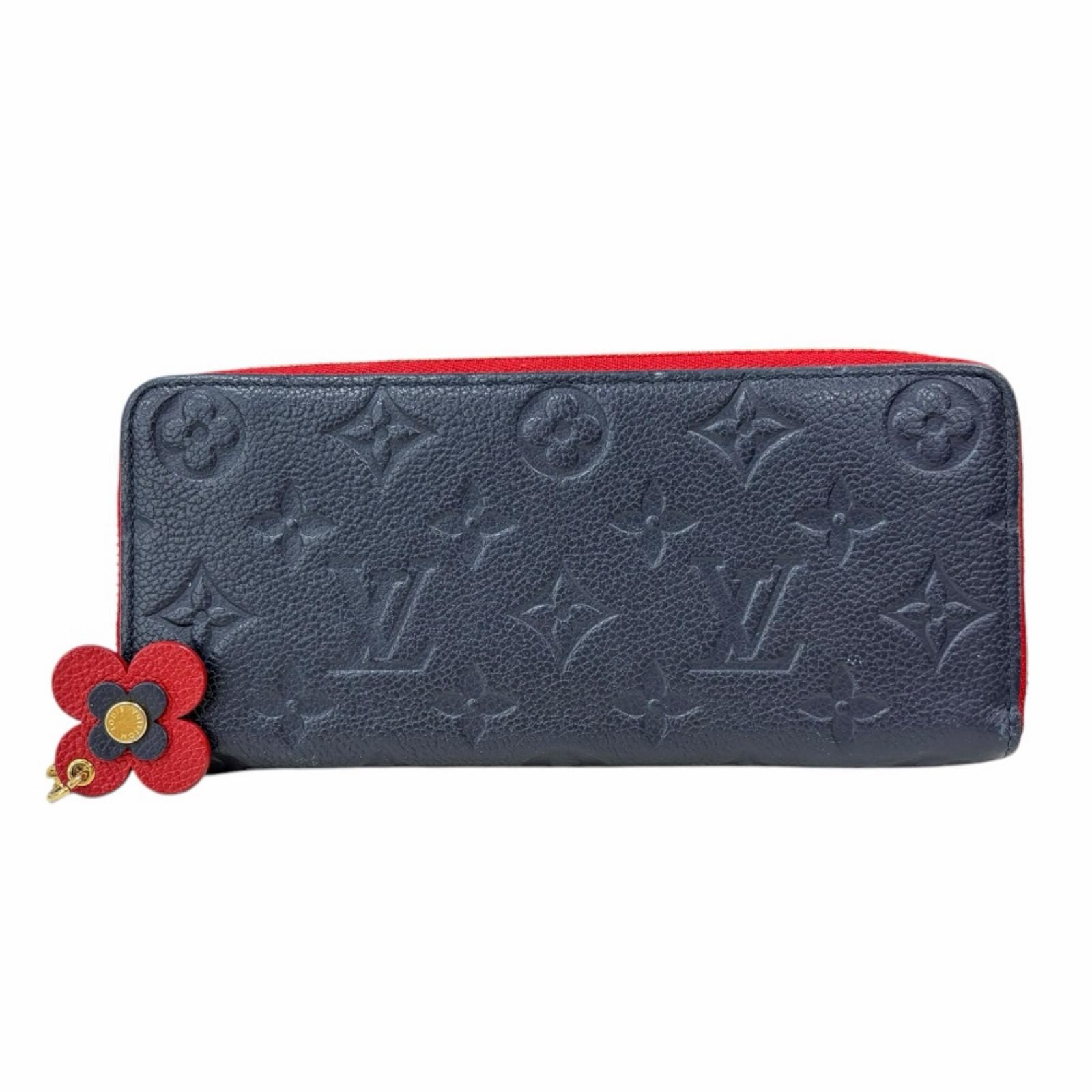 ルイヴィトン ポルトフォイユ クレマンス モノグラムアンプラント 長財布 モノグラムアンプラント M68325 レディース LOUIS VUITTON  中古