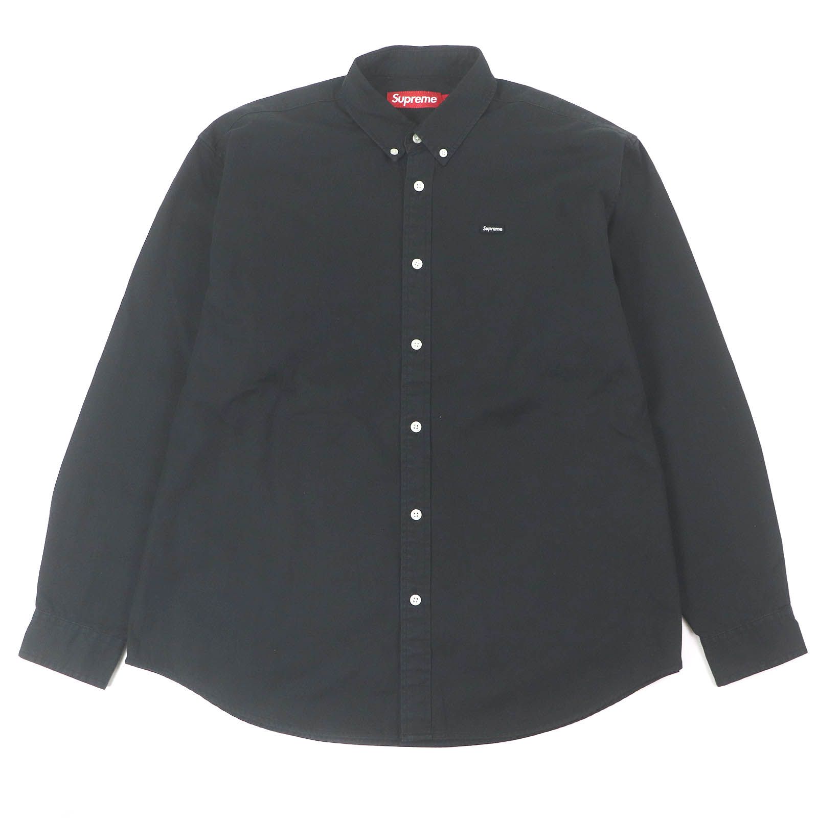 シュプリーム 長袖シャツ Small Box Shirt ブラック メンズ M