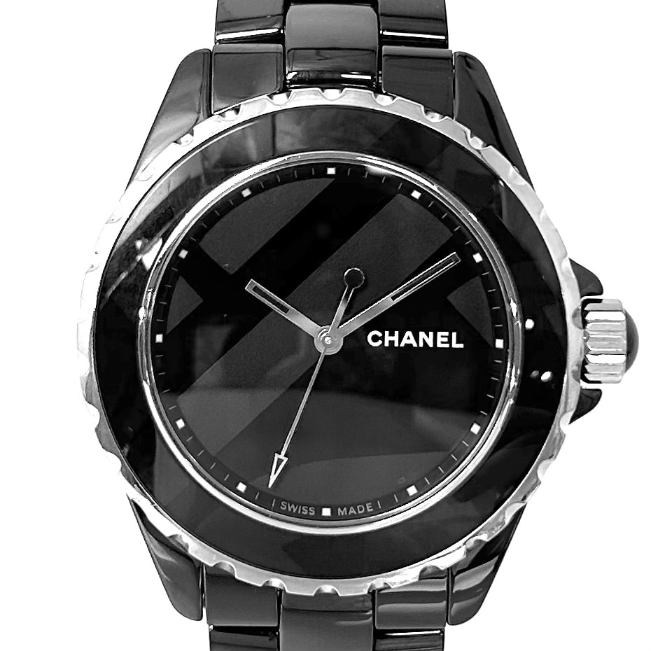 CHANEL シャネル 腕時計 J12 アンタイトル 黒文字盤 AT H5581 自動巻き セラミック    ブラック 黒 メンズ【中古品】