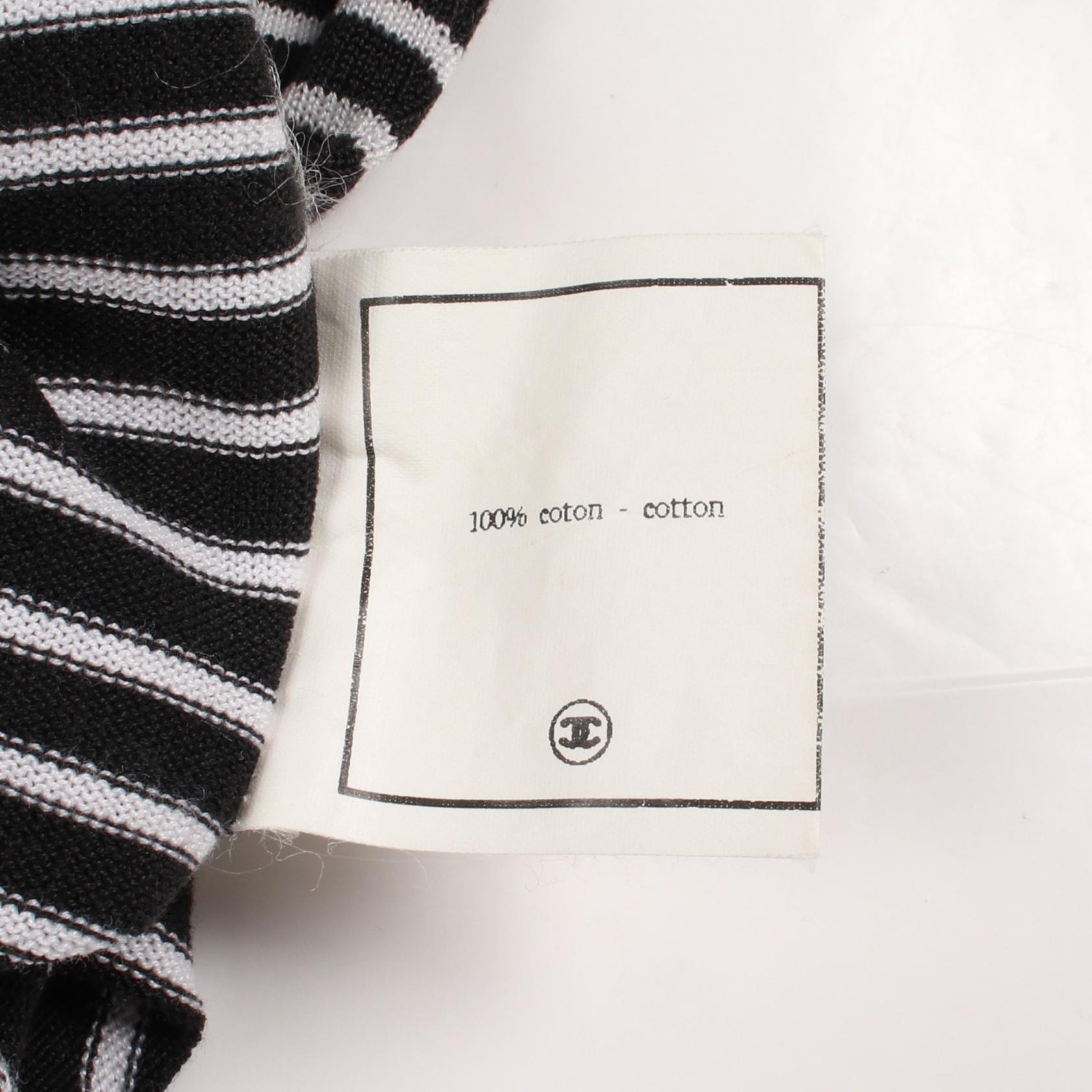 C (やや傷や汚れあり)】シャネル CHANEL ココマーク ボーダー タンク