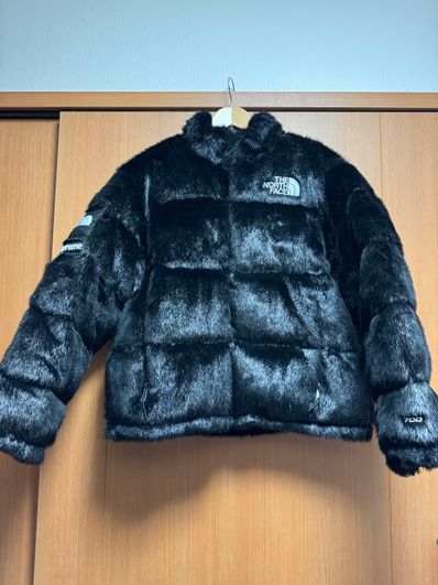 Supreme x The North Face Faux Fur Nuptse Jacket "Black"