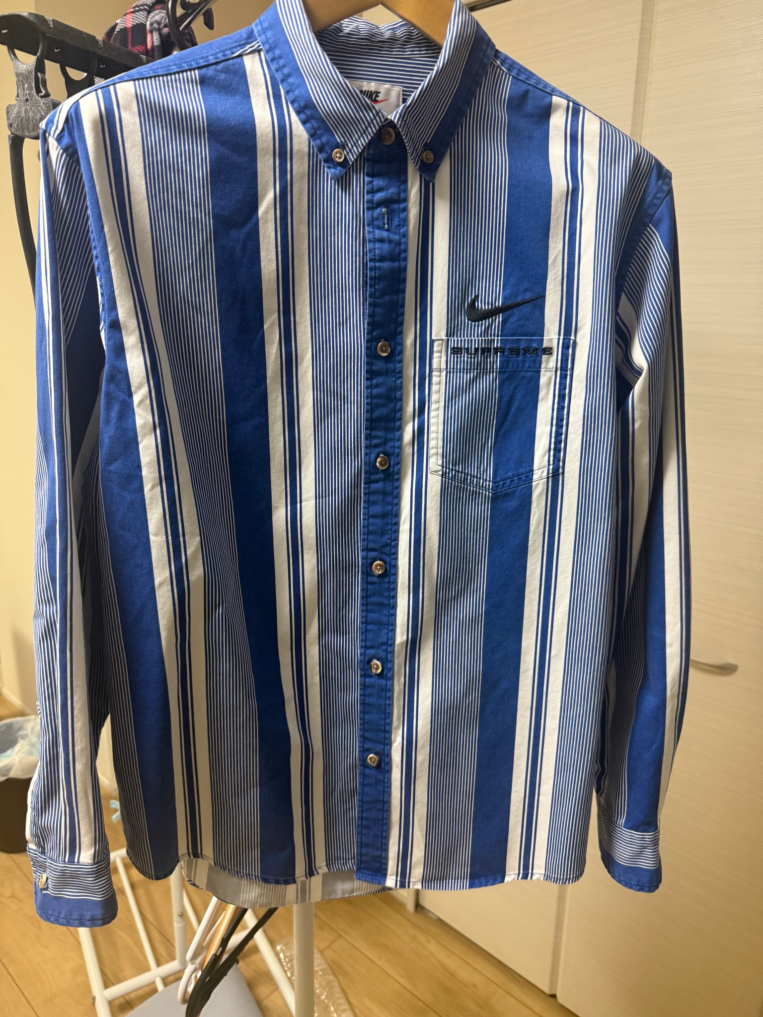 Supreme x Nike Cotton Twill Shirt "Blue"