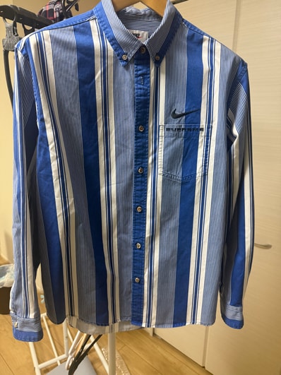 Supreme x Nike Cotton Twill Shirt "Blue"