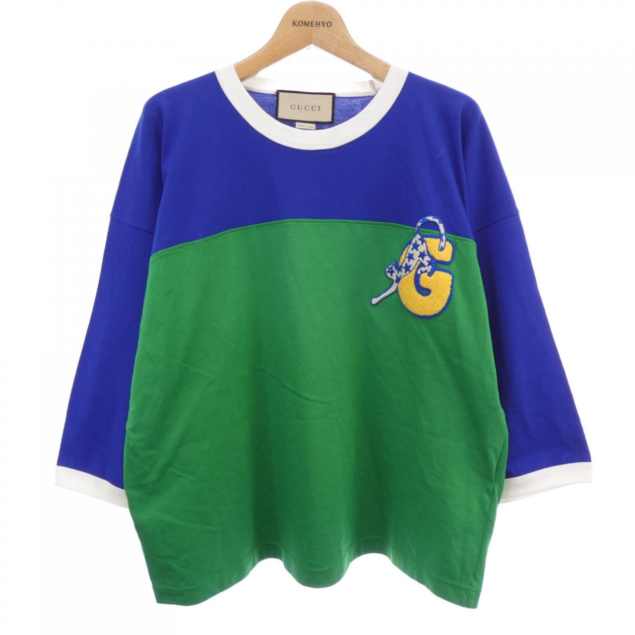 グッチ メンズ ジオメトリック スクエア Gプリント シルクシャツ