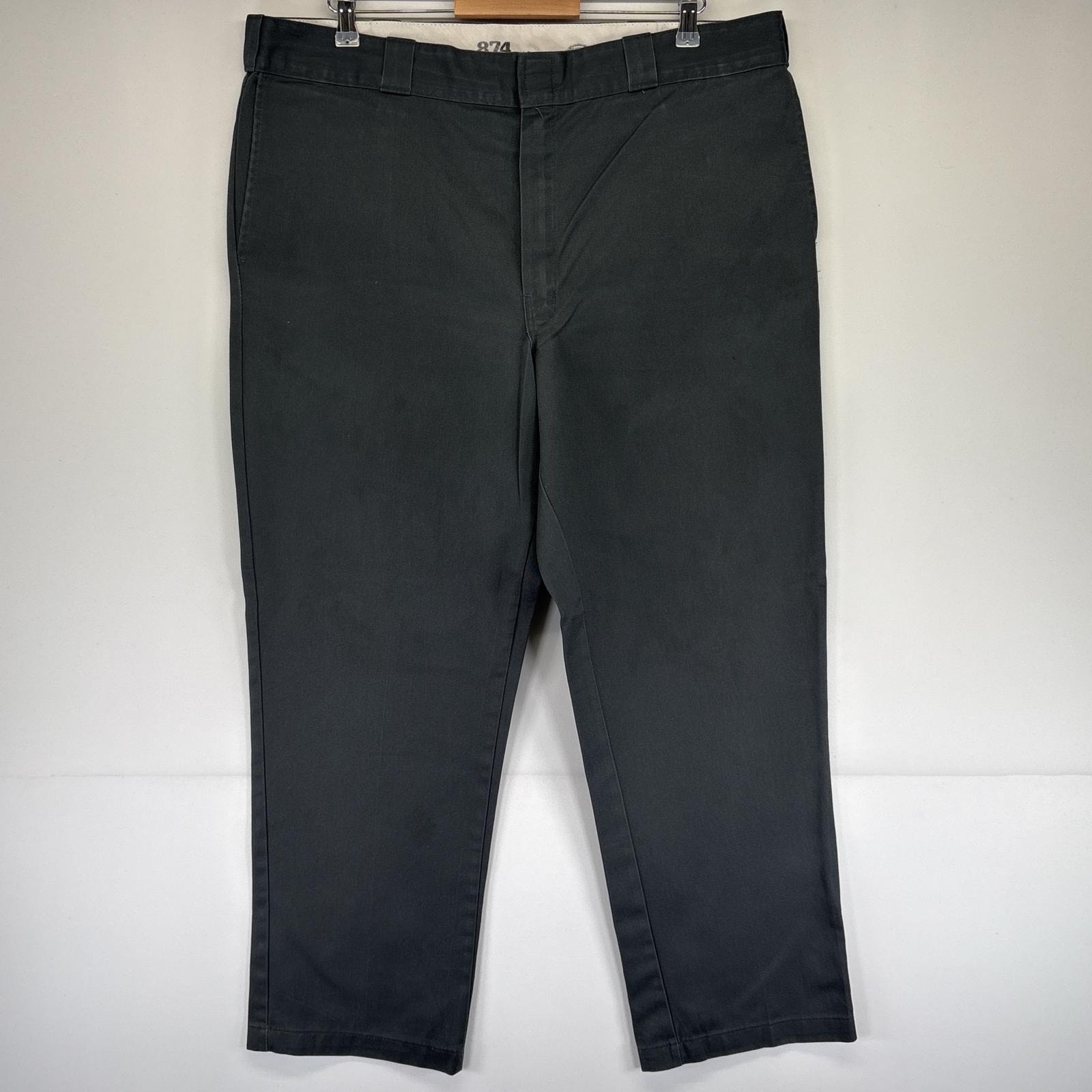 古着 ディッキーズ Dickies ワークパンツ 874 オリジナルフィット 長ズボン ワンポイントロゴ ロングパンツ グレー系 メンズ