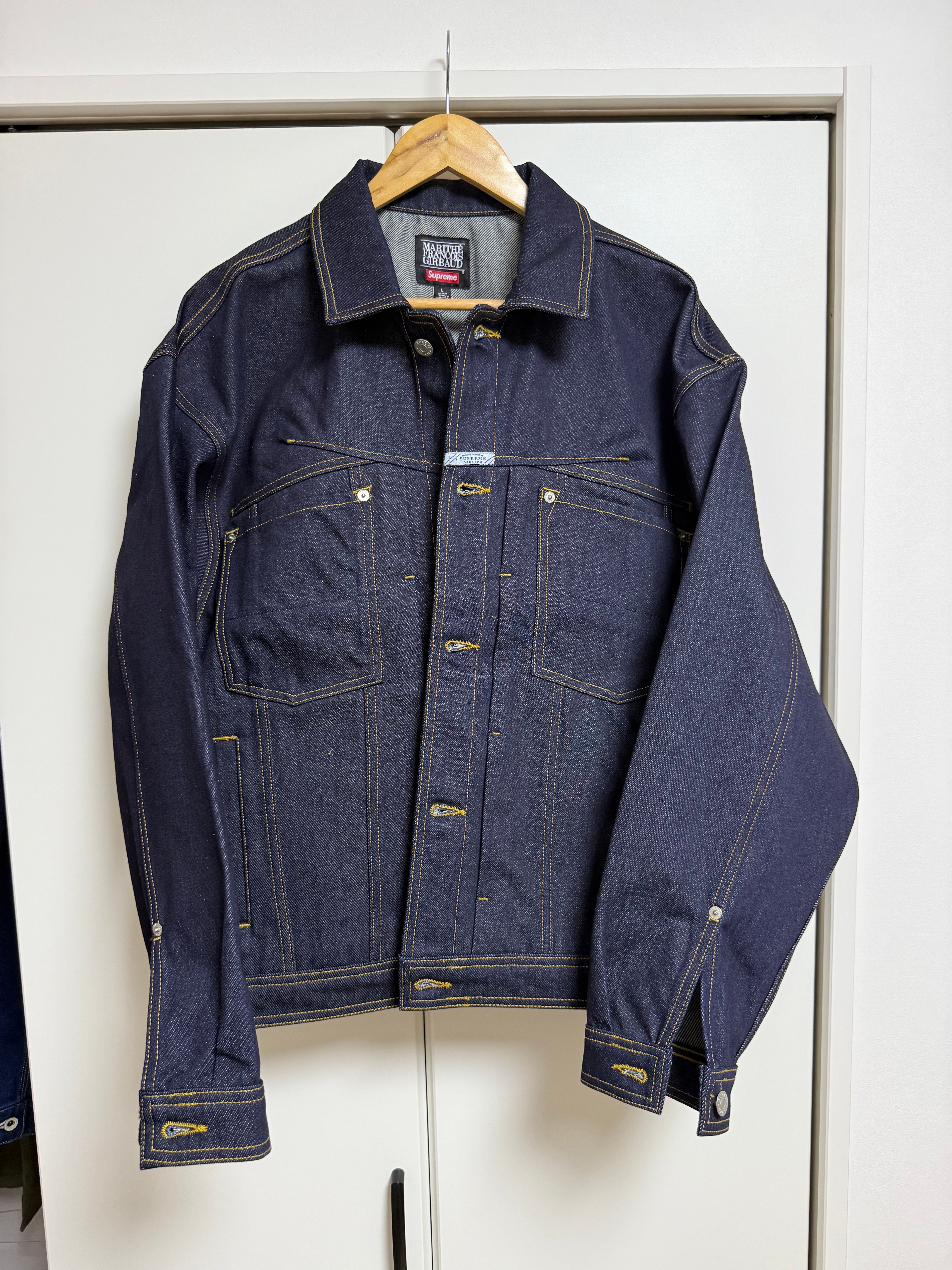 Supreme x Marithe + Francois Girbaud X-Seam Denim Trucker Jacket "Rigid Indigo"