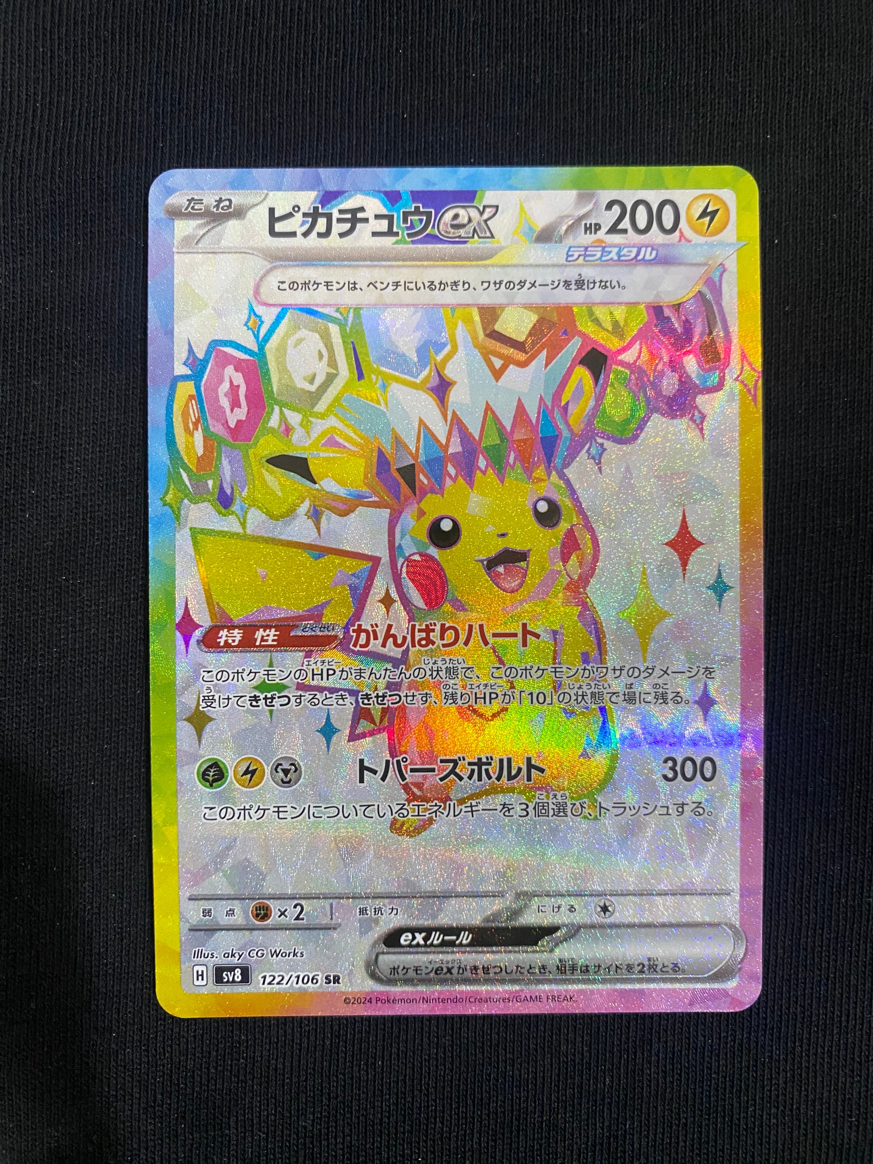 ピカチュウex SR [SV8 122/106](拡張パック「超電ブレイカー」)の新品