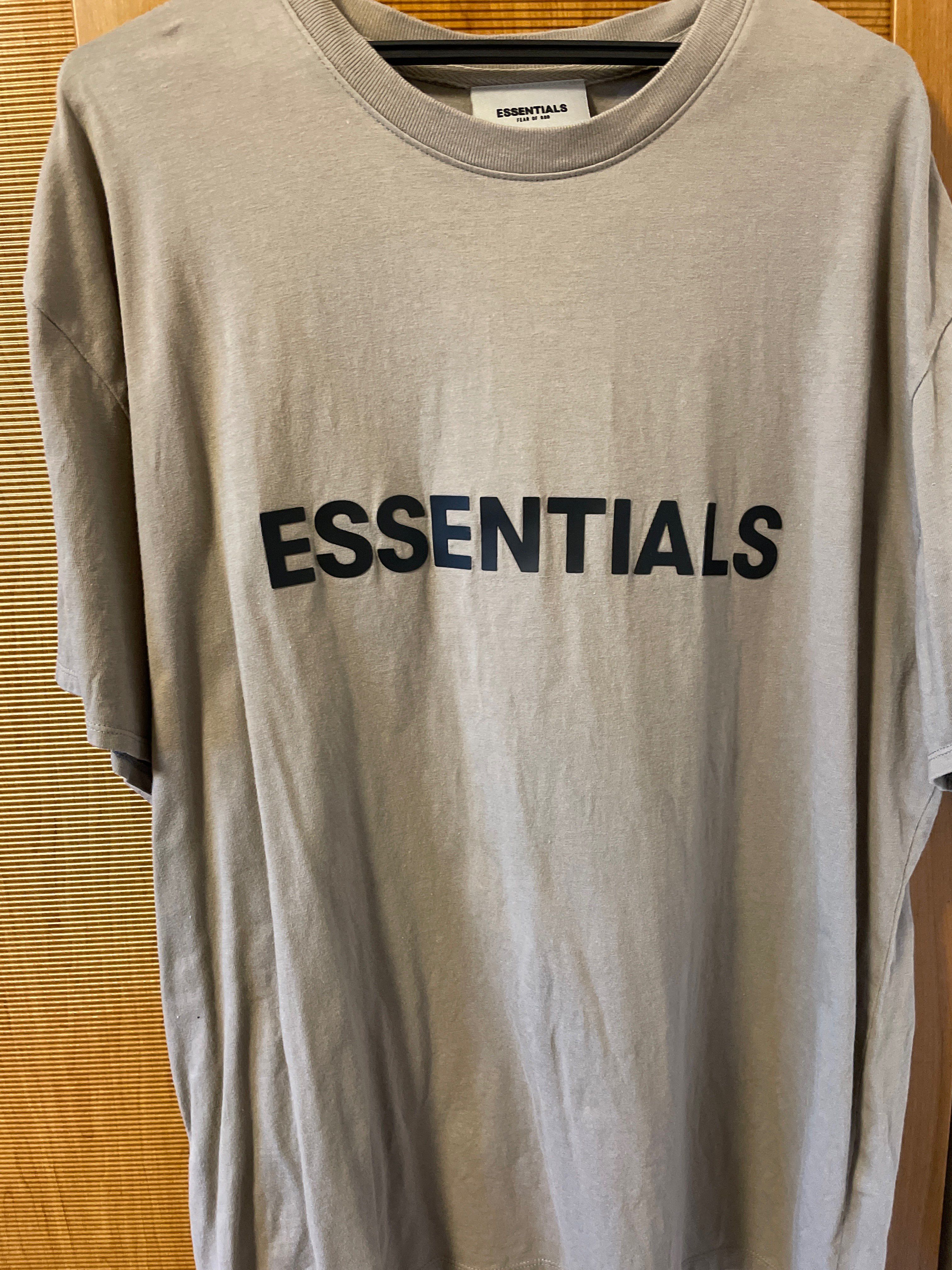 FEAR OF GOD ESSENTIALS 3D Silicon Applique Boxy T-Shirt "Gray Flannel/Charcoal"