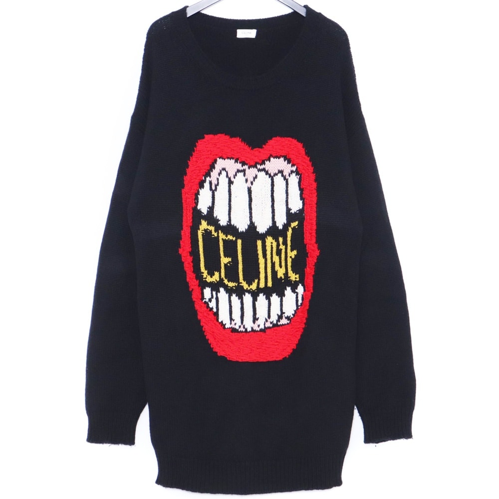 CELINE マウスロゴルーズクルーネックニット