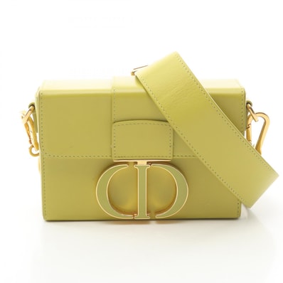 ディオール Dior 30 MONTAIGNE モンテーニュ ボックス ショルダーバッグ バッグ レザー レディース グリーン系 【中古】
