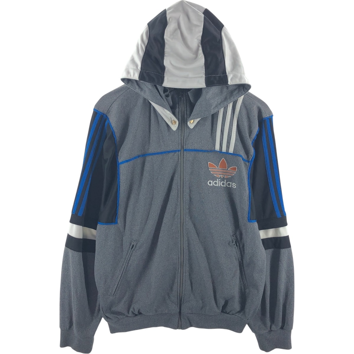 古着 90年代 アディダス adidas バックロゴ ジャージパーカー トラックジャケット メンズS相当 ヴィンテージ/eaa525327