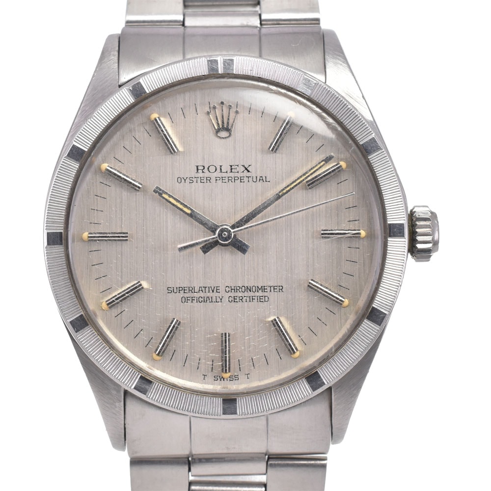 ロレックス ROLEX 1007 オイスターパーペチュアル Cal.1560 シルバー 自動巻き メンズ 良品 腕時計 G#147451