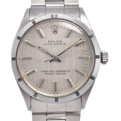 ロレックス ROLEX 1007 オイスターパーペチュアル Cal.1560 シルバー 自動巻き メンズ 良品 腕時計 G#147451