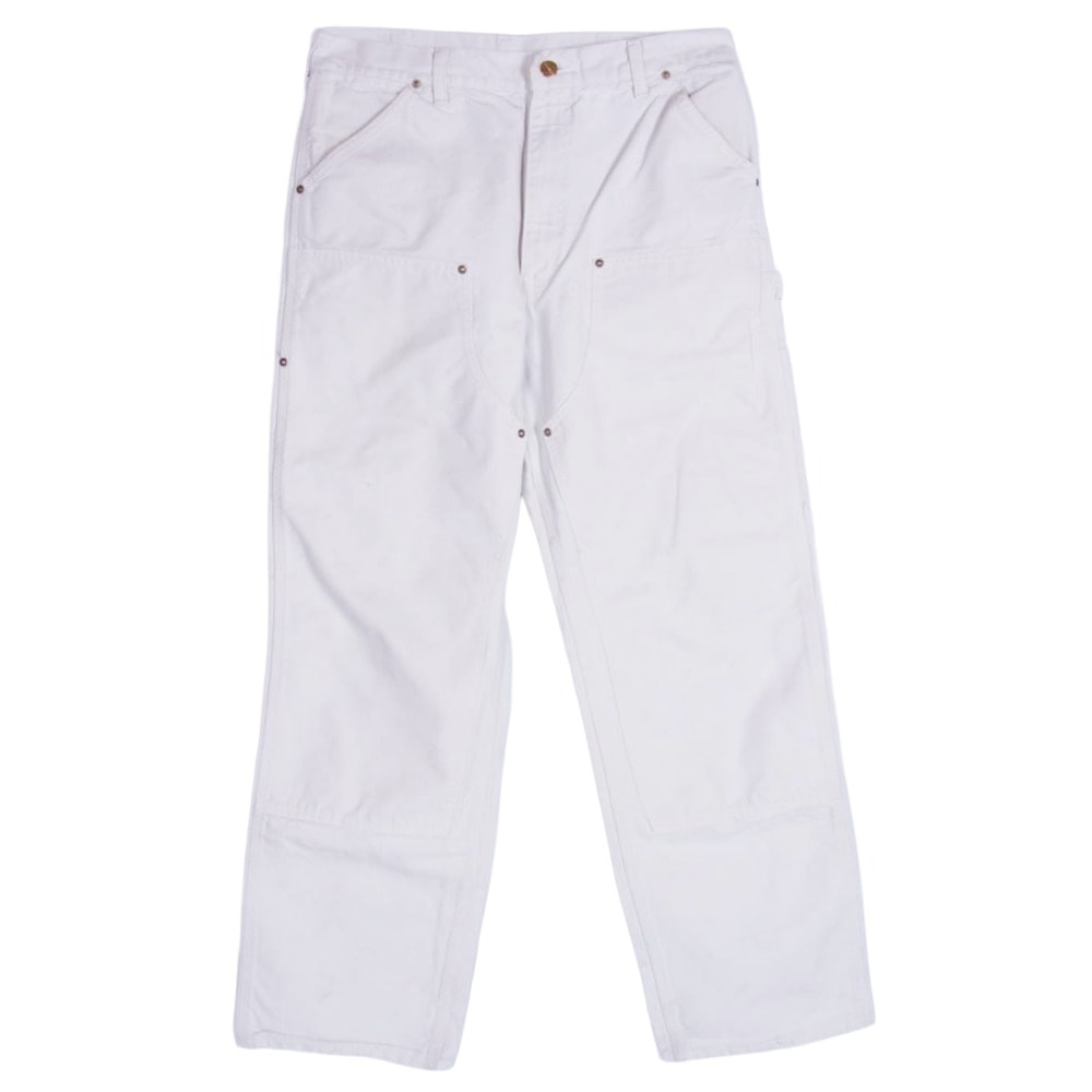 Carhartt カーハート パンツ USA製 Vintage ヴィンテージ 90s ダック ペインター ダブルニー ワーク パンツ ホワイト ホワイト系 34X34【中古】