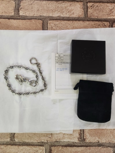 Chrome Hearts 1 Clip #1 Cross Ball Wallet Chain Short "Silver"