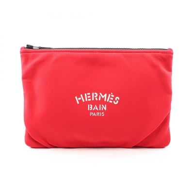 エルメス HERMES ネオバンMM ポーチ バッグ ポリアミド ネオプレン レディース レッド系 【中古】