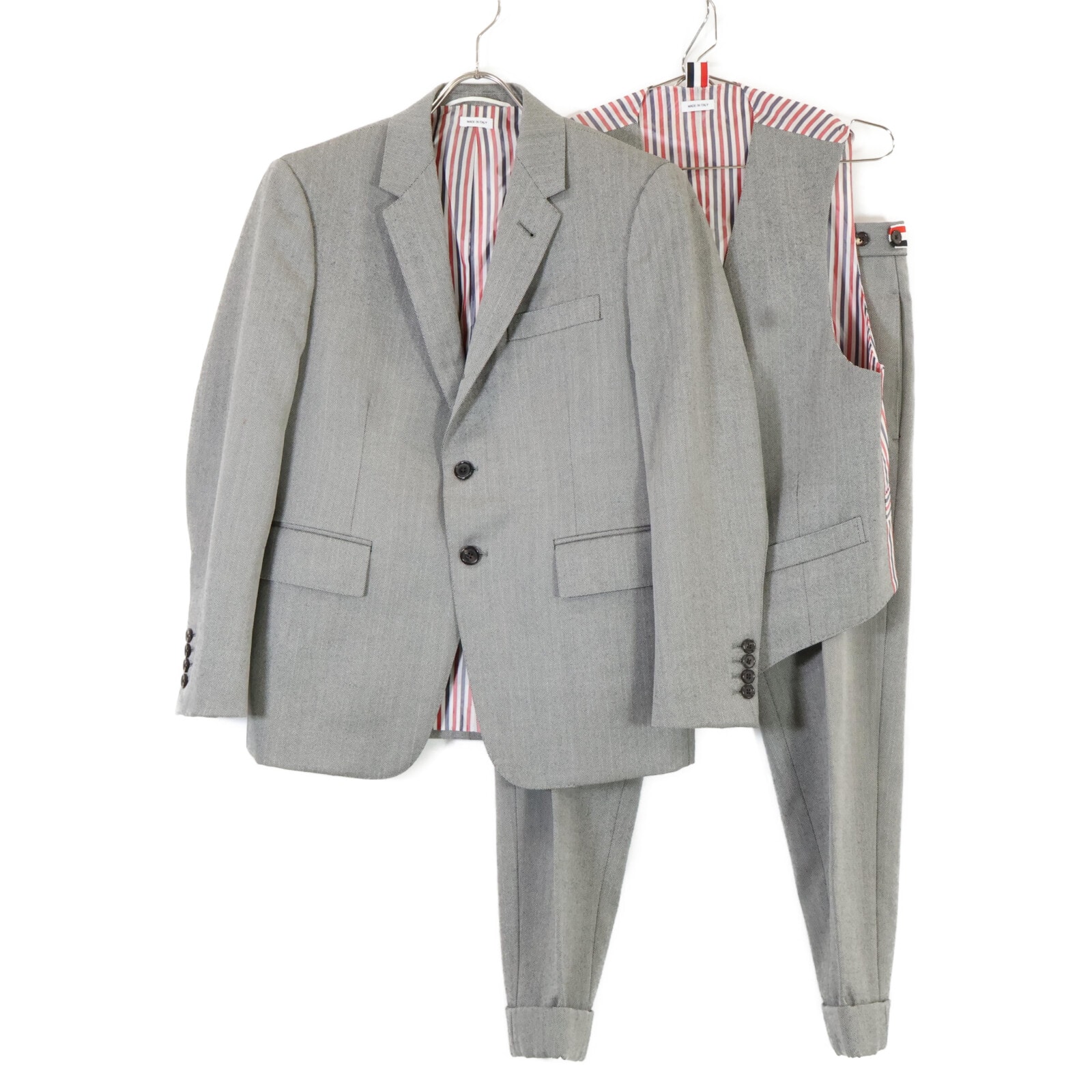 トムブラウン 【美品】11ANB0/6100BA/51CWB0 ウール 段返り3Bシングル 3P 7