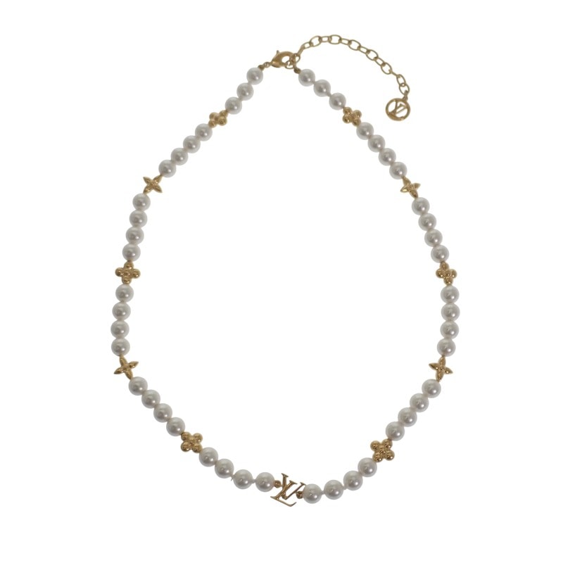 ルイヴィトン マイ LV パール ネックレス GP【中古】【Sランク】