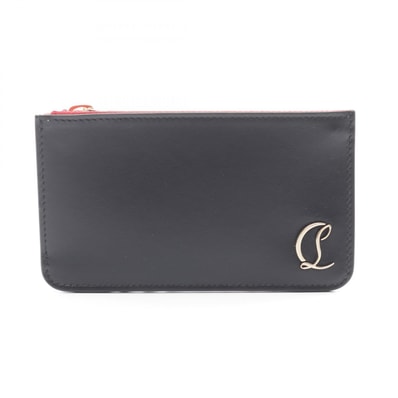 クリスチャンルブタン Christian Louboutin LOUBI54 ZIPPED CARD HOLDER ルビ54 カードケース アクセサリー レザー レディース ブラック系 3235111CM6S 【新品】