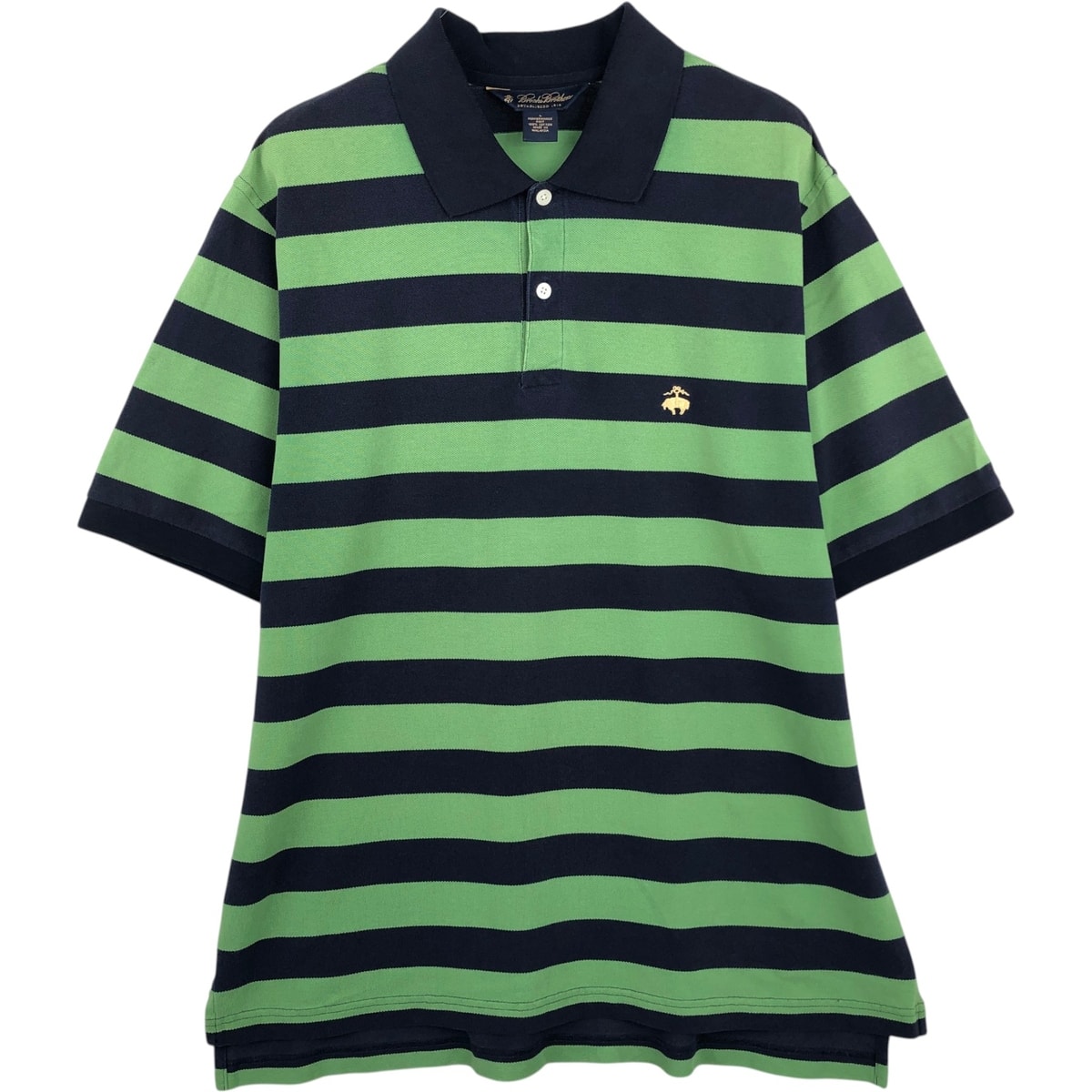 古着 ブルックスブラザーズ Brooks Brothers ESTABLISHED 1818 半袖 ボーダー ポロシャツ メンズL相当/eaa623033