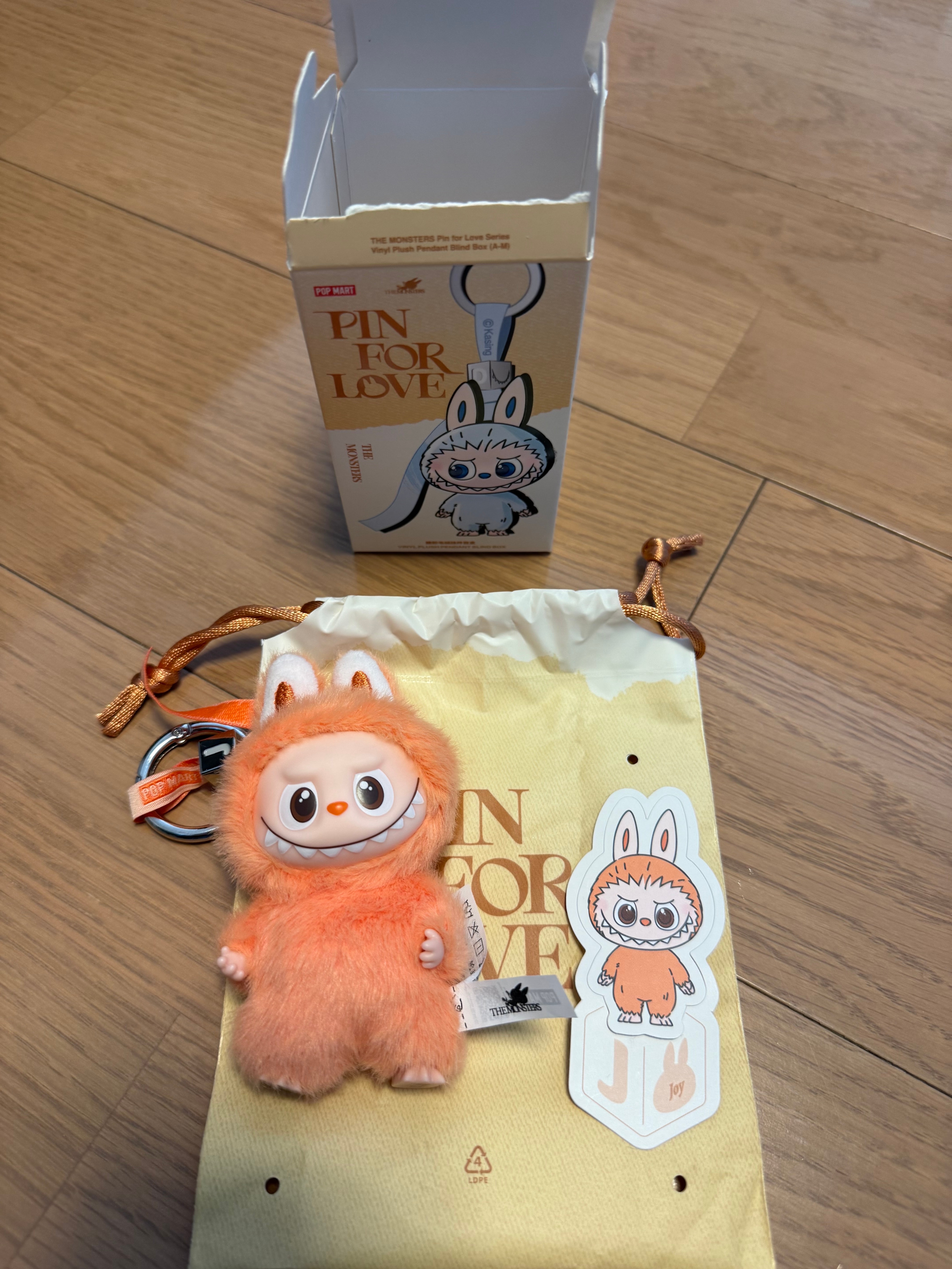 POP MART THE MONSTERS (LABUBU) Pin for Love Series-Vinyl Plush Pendant (A-M) J