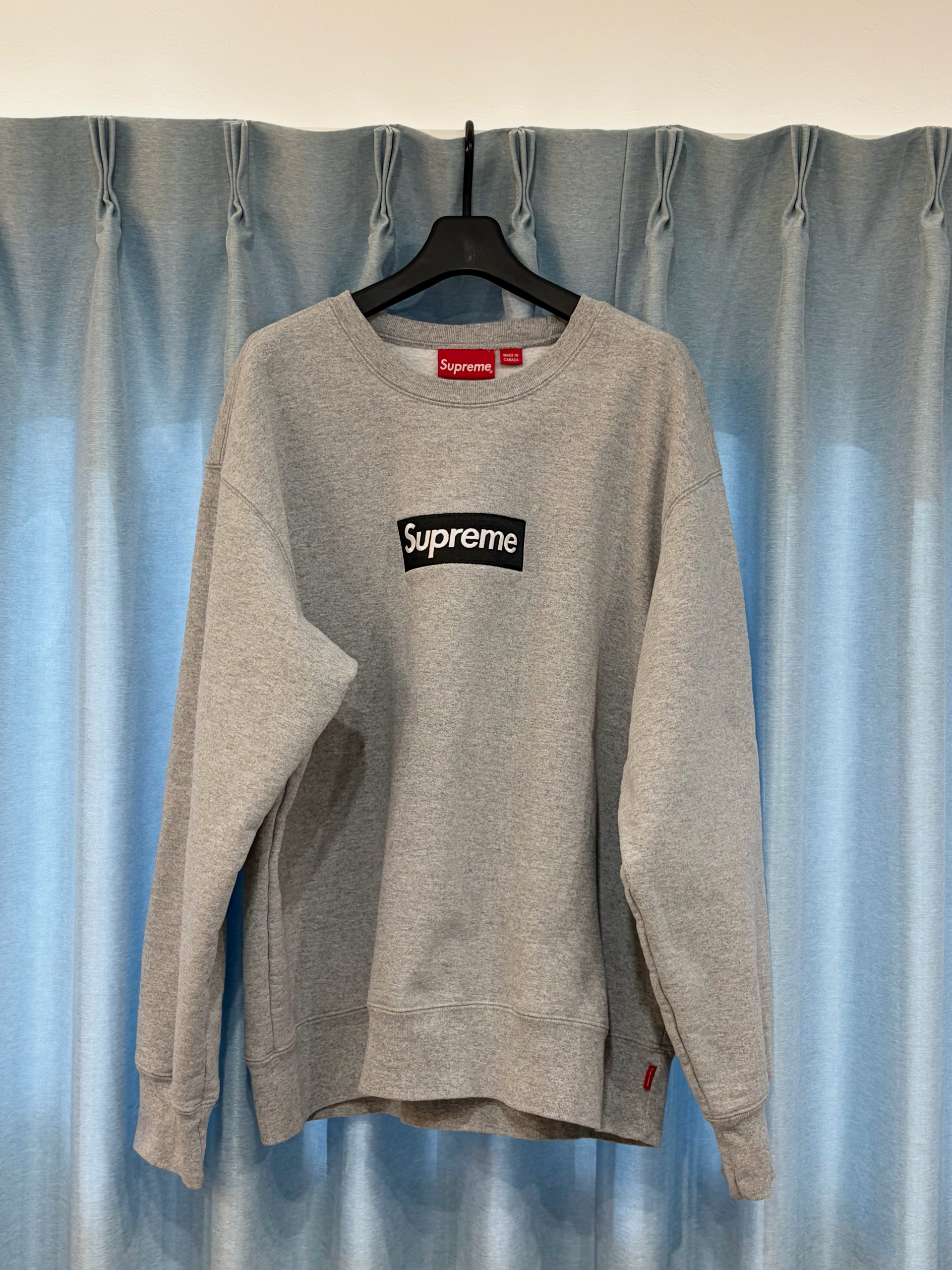 Supreme Box Logo Crewneck "Heather Grey" (22FW)