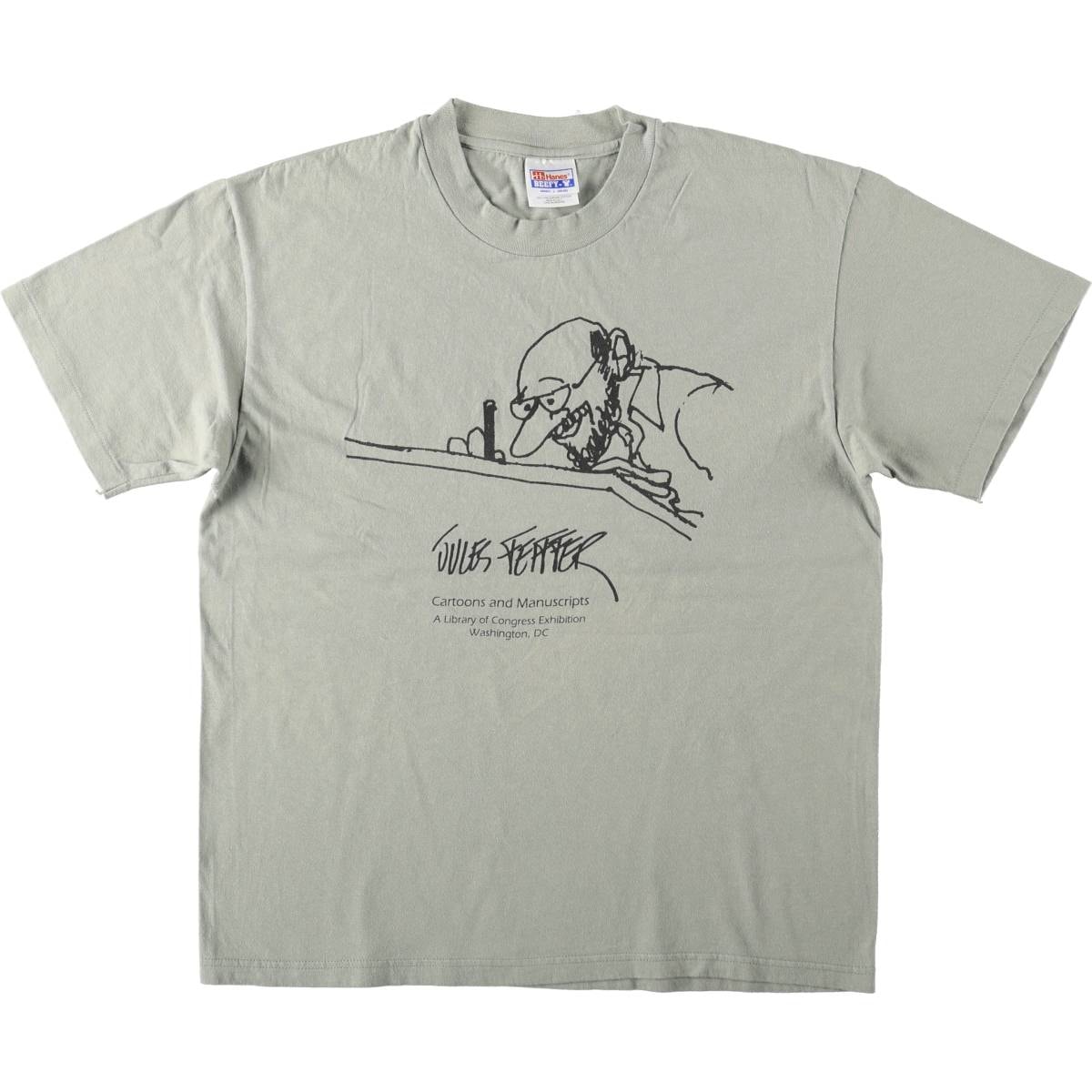 古着 90年代 ヘインズ Hanes Jules Feiffer プリントTシャツ USA製 メンズL相当 ヴィンテージ/eaa669979