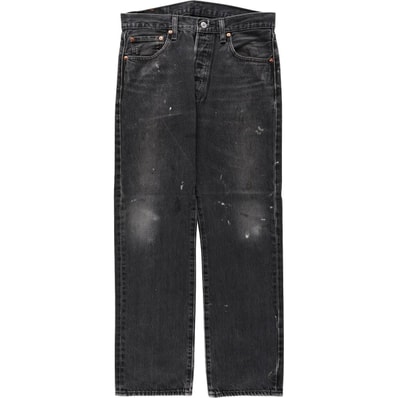 古着 リーバイス Levi's 501-0660 ブラックデニム ストレートデニムパンツ メンズw33相当/eaa671301