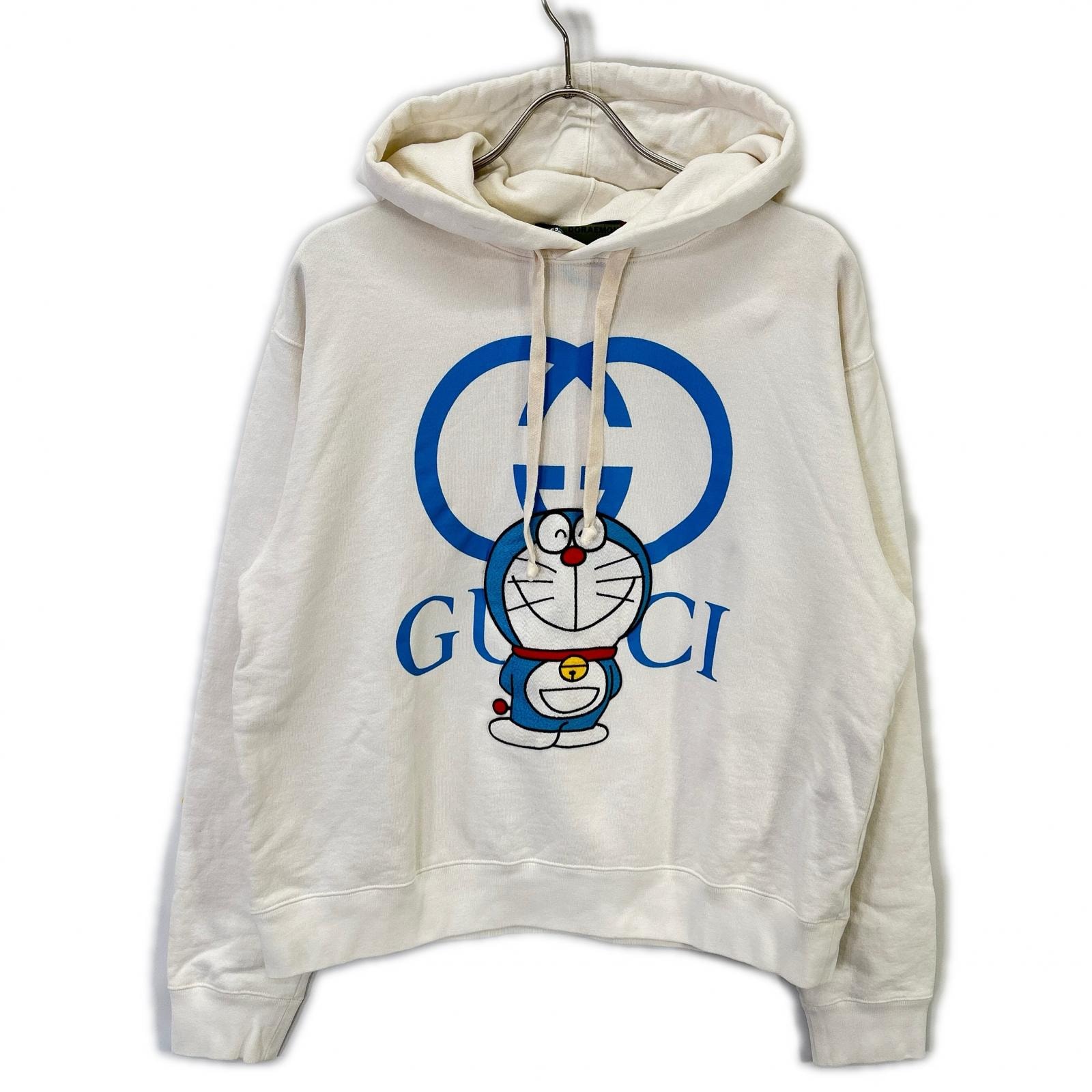 グッチ ×ドラえもん 646953 ホワイト プルオーバーパーカ