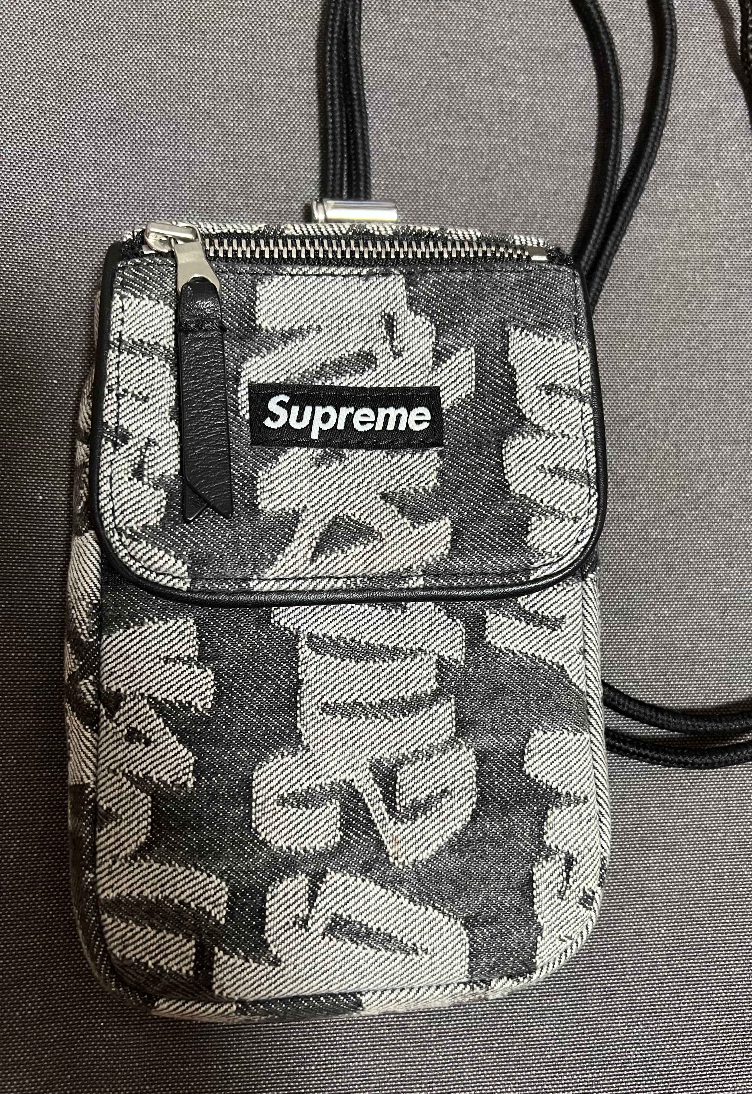 Supreme Fat Tip Jacquard Denim Neck Pouch 