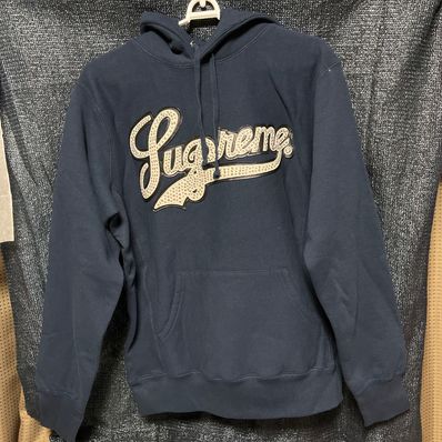 シュプリーム 16SS スタッズド レザースクリプト フーデッド