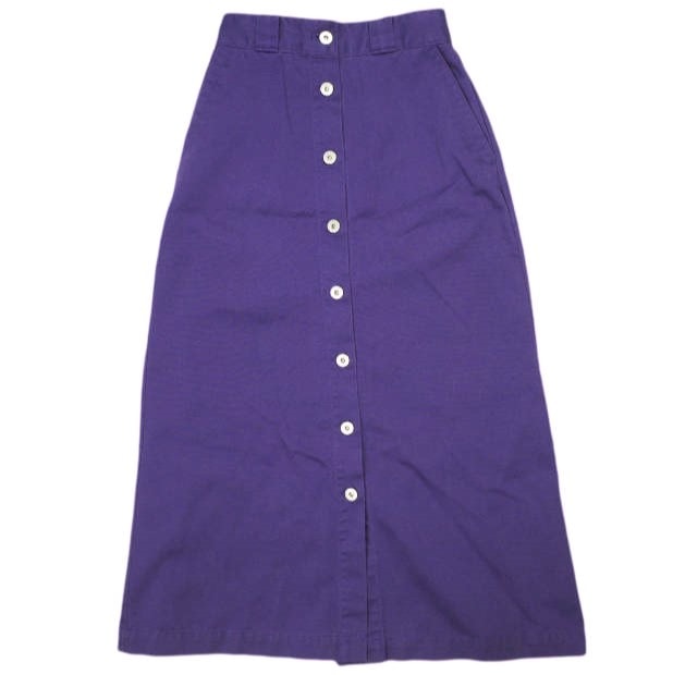 Dickies x URBAN RESEARCH Sonny Label ディッキーズ アーバンリサーチ ソニーレーベル 別注 フロントボタンスカート 36 パープル T/Cツイル イージー ロング ボトムス g24473