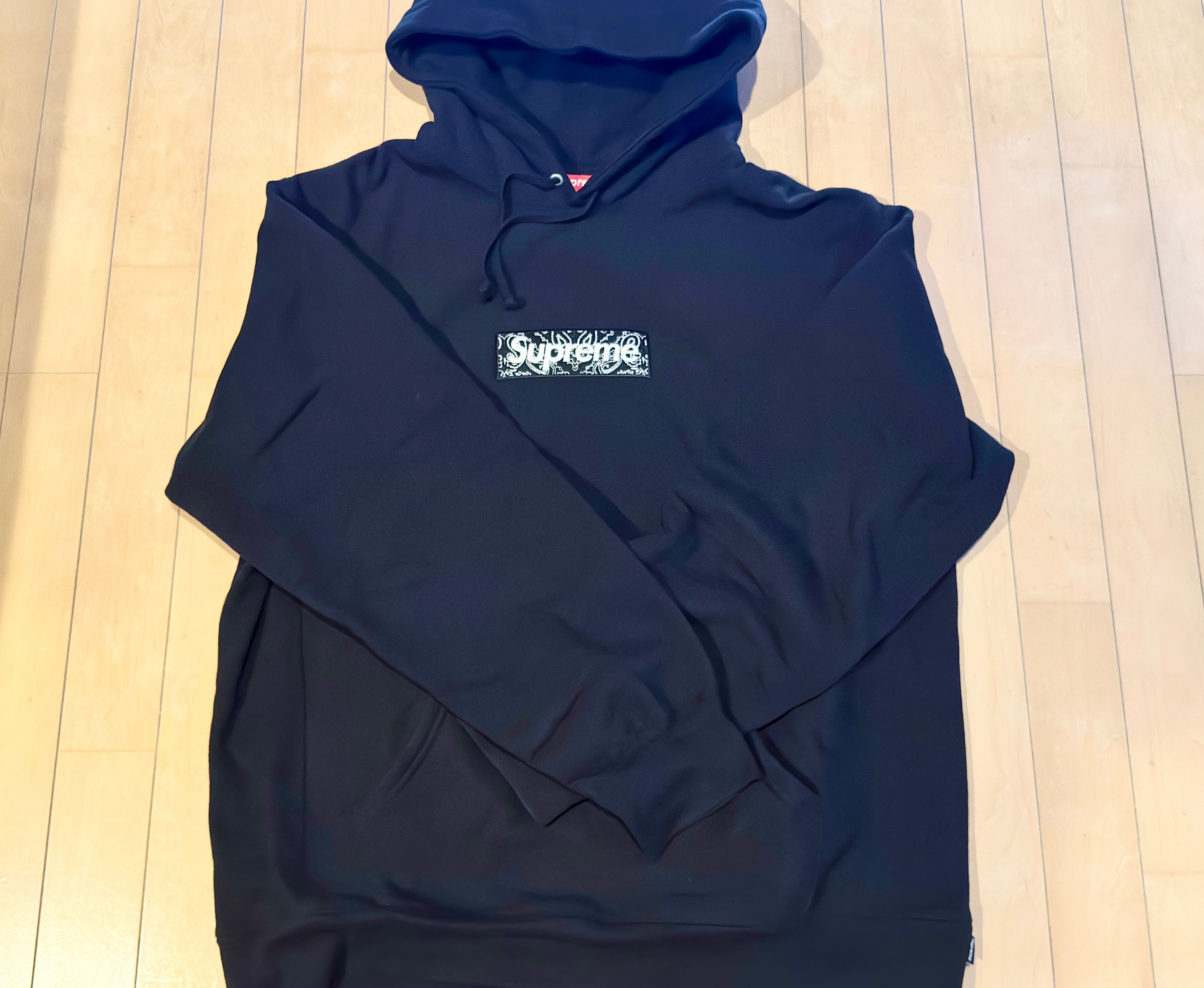 Supreme Bandana Box Logo Hooded Sweatshirt "Black"