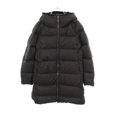 ヘルノ Herno フード付き ダウンジャケット 衣料品 アウター ポリエステル レディース ブラック系 PI001948D 12414Z 【中古】