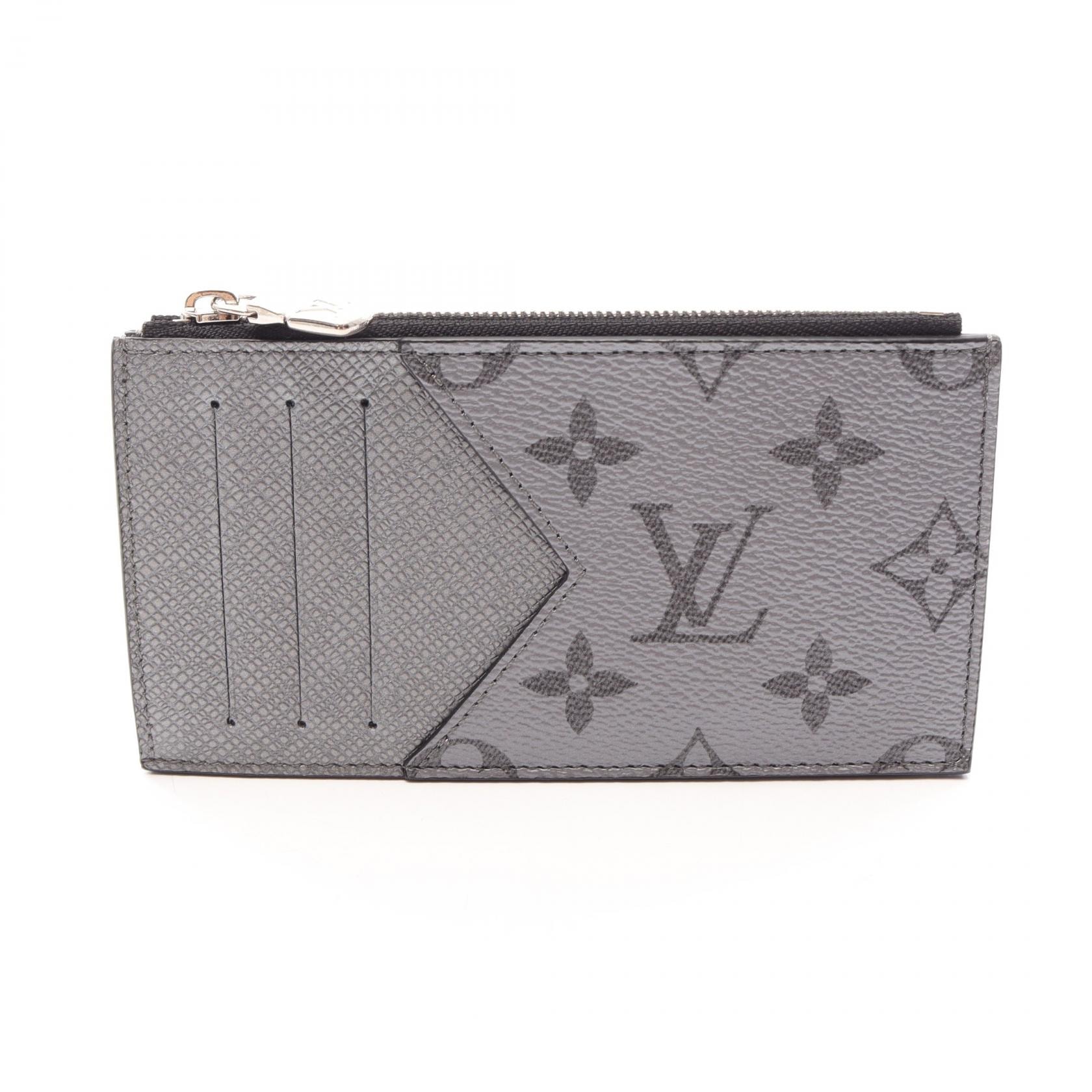 ルイ・ヴィトン LOUIS VUITTON コインカードホルダー タイガラマ コインケース 財布 レザー PVC シルバー メンズ シルバー系 M30839 【中古】