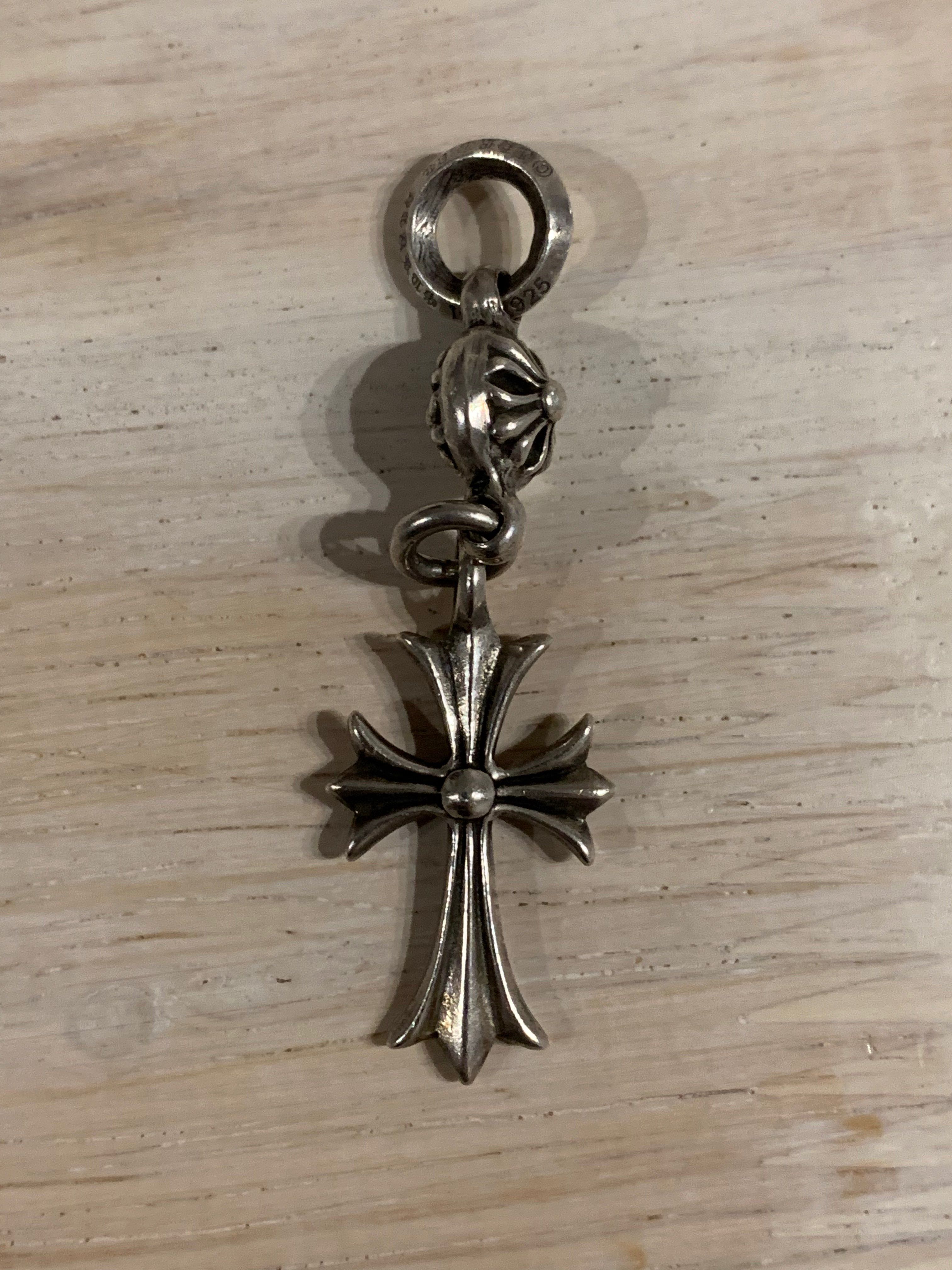 Chrome Hearts 1 Ball Tiny CH Cross Charm "Silver"