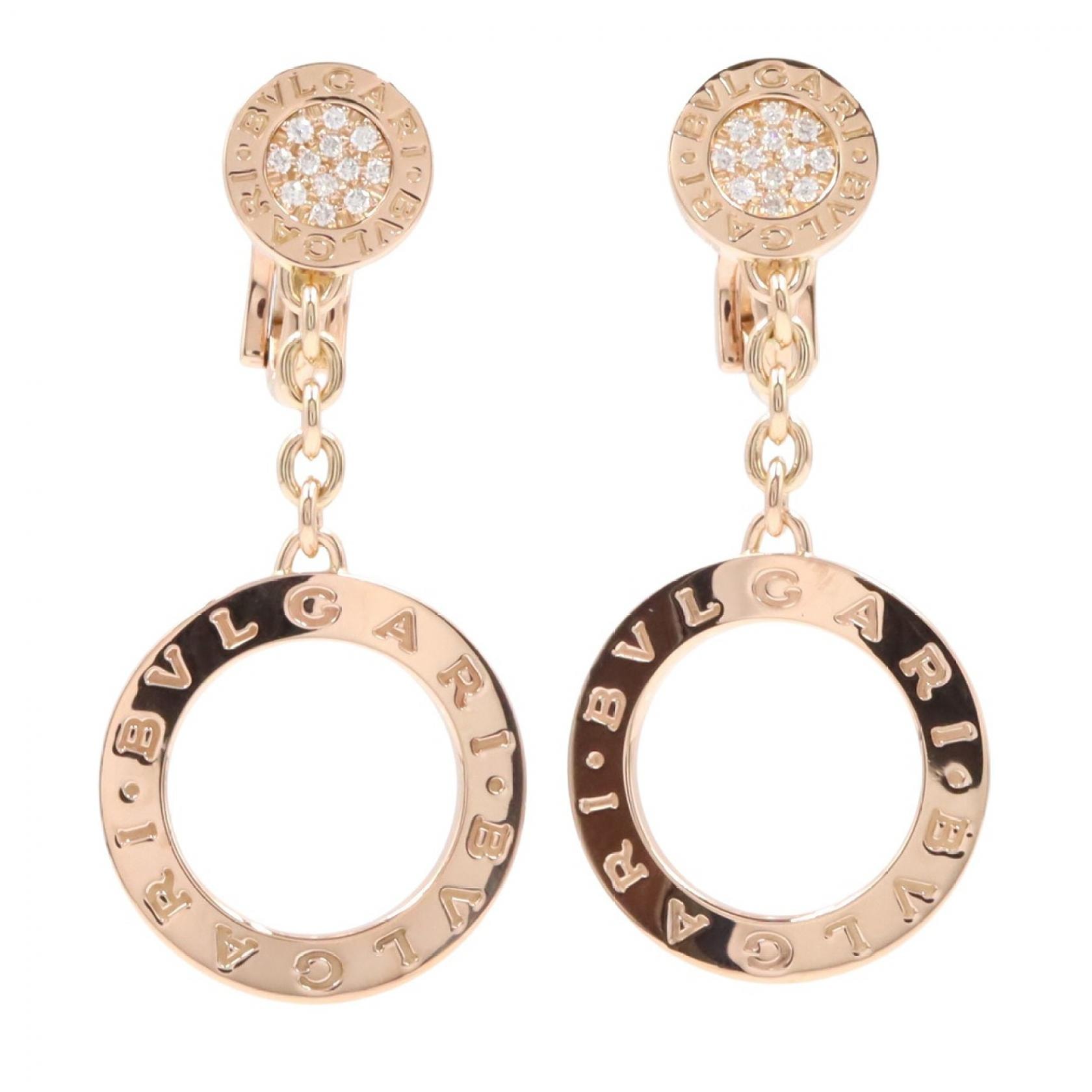 ブルガリ BVLGARI ブルガリブルガリ パヴェダイヤ イヤリング イヤリング ジュエリー K18PG(ピンクゴールド) ダイヤモンド レディース ゴールド系 / クリア系 343402 【中古】