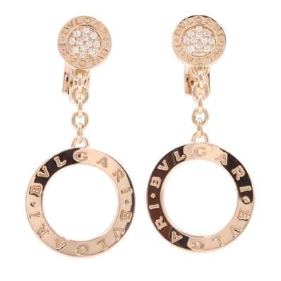 ブルガリ BVLGARI ブルガリブルガリ パヴェダイヤ イヤリング イヤリング ジュエリー K18PG(ピンクゴールド) ダイヤモンド レディース ゴールド系 / クリア系 343402 【中古】