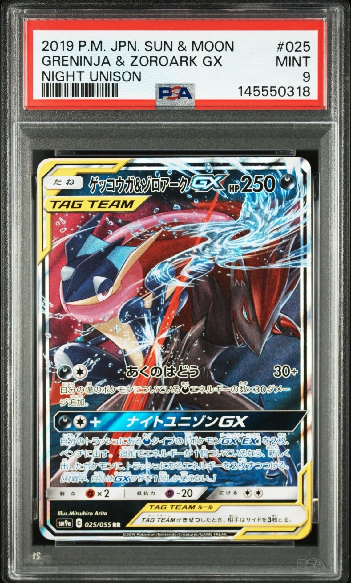 ゲッコウガ&ゾロアークGX RR [SM9a 025/055](強化拡張パック「ナイトユニゾン」)