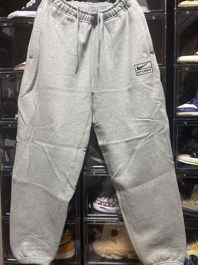 Stussy × Nike NRG Washed Fleece Pant (Asia Size) "Grey" DJ9491-063