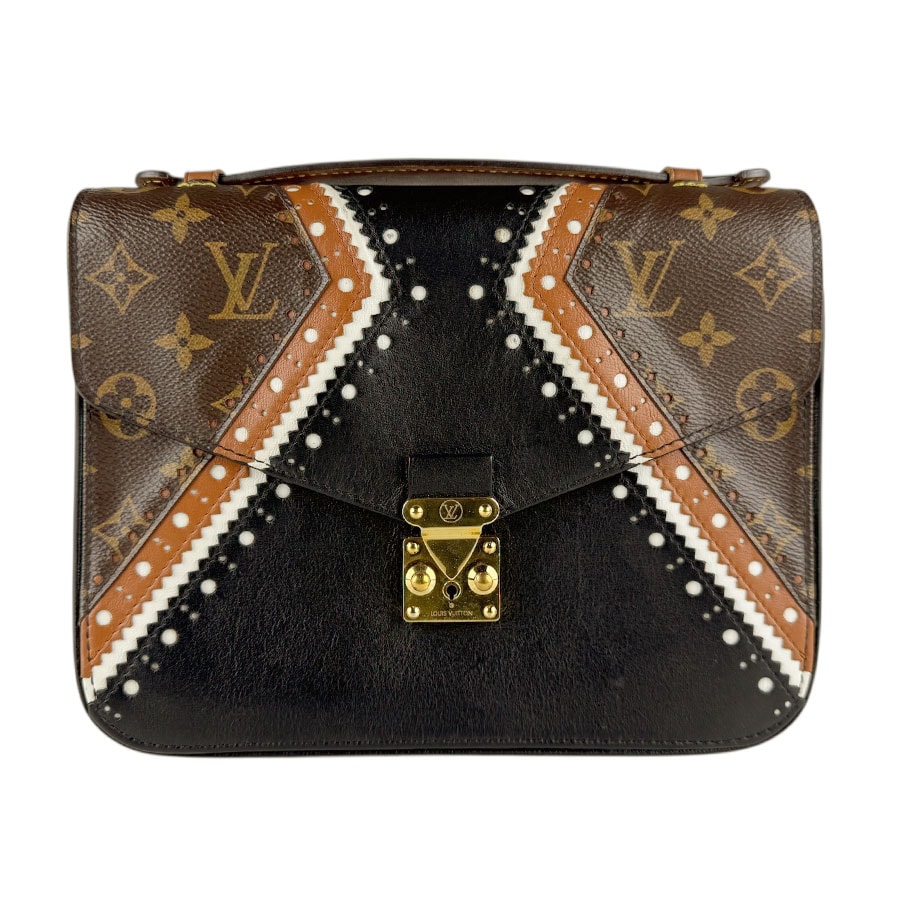 ルイ ヴィトン LOUIS VUITTON ハンドバッグ ショルダーバッグ モノグラム ポシェット メティスMM レザー/モノグラムキャンバス ブラウン×ブラック レディース M43488【中古】 z8363
